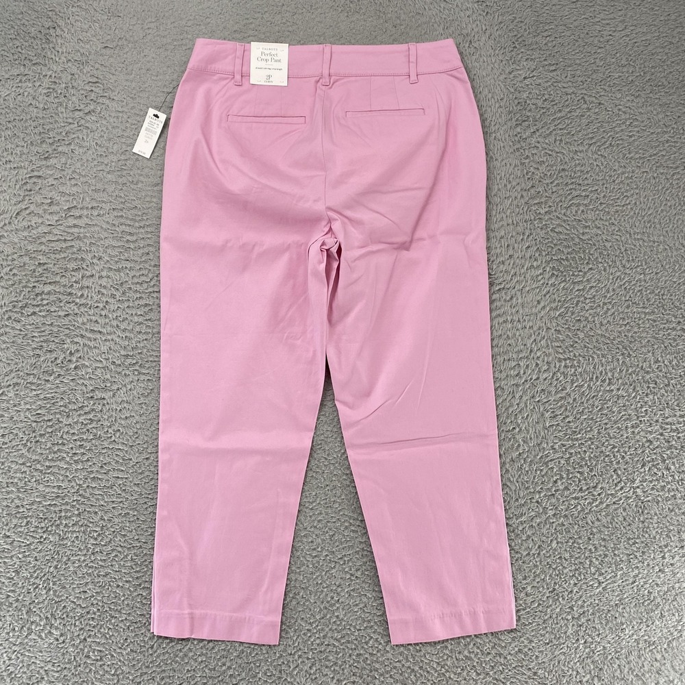 Talbots Perfect Crop Pants Womens 2P Pink Curvy Slim Leg Stretch Twill Ankle‎ - Picture 15 of 16